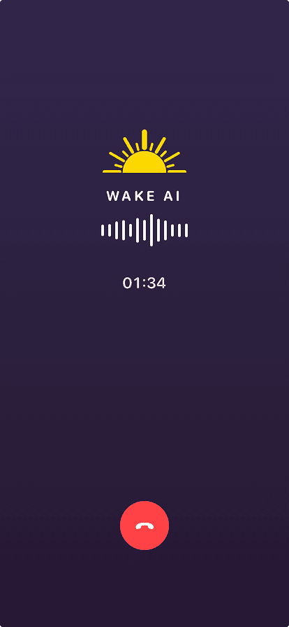 Wake AI App Screen 2